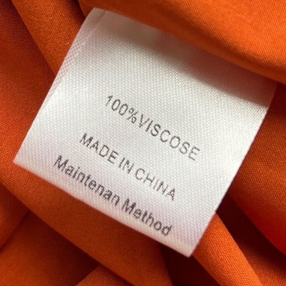 Zesica Swiss Dot Tie Strap Smocked Maxi Dress Terracotta Small Spring Summer - Picture 9 of 11